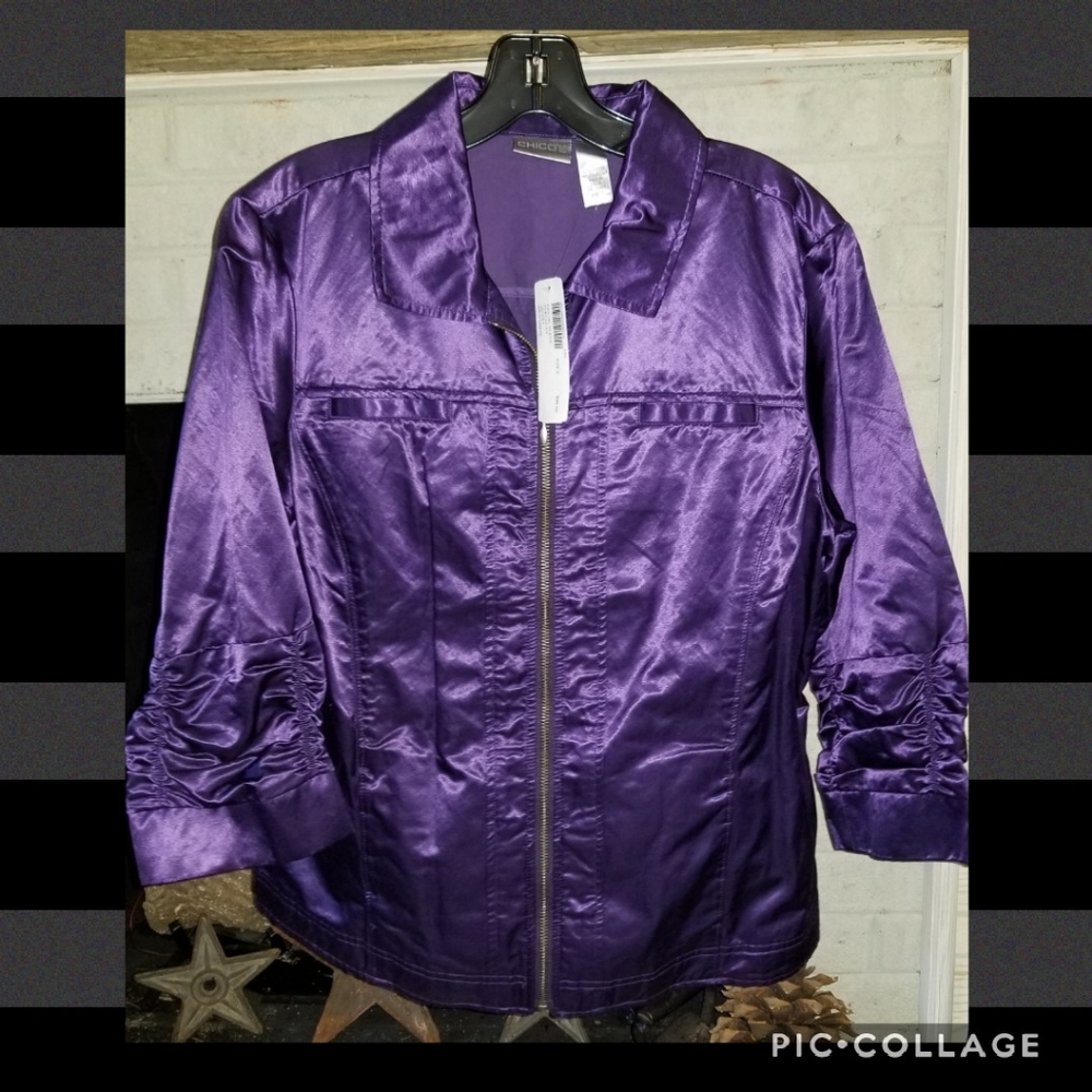 Chico's Casual Sheen Chelsea Jacket